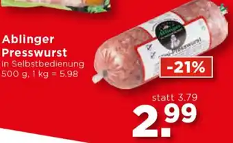Unimarkt Ablinger Presswurst 500g Angebot