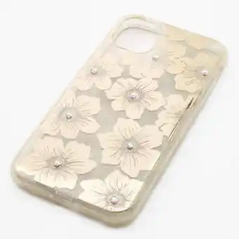 Claire's Gold floral phone case - fits iphone 11 Angebot
