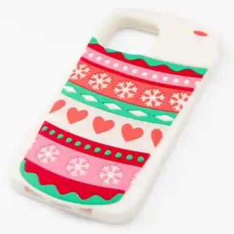 Claire's Holiday cup silicone phone case - fits iphone® 12/12 pro Angebot