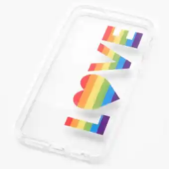 Claire's Rainbow love clear phone case - fits iphone 6/7/8/se Angebot