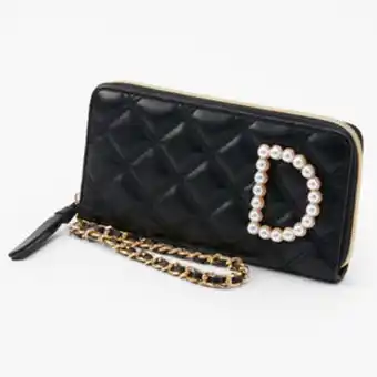 Claire's Initial pearl wristlet - black, d Angebot
