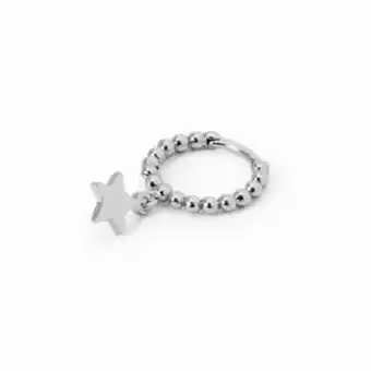 Claire's Silver 18g bubble bead star helix hoop earring Angebot