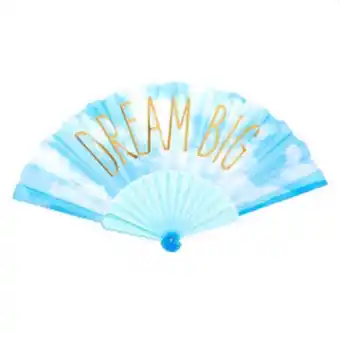 Claire's Dream big clouds folding fan - blue Angebot