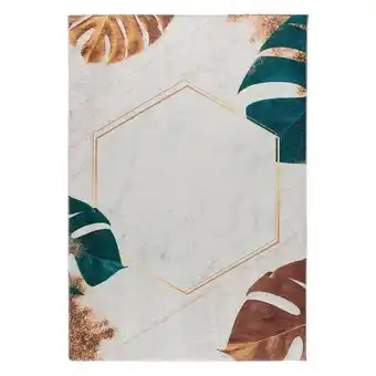 Möbelix Webteppich gold/grün/beige leaves 160x230 cm Angebot