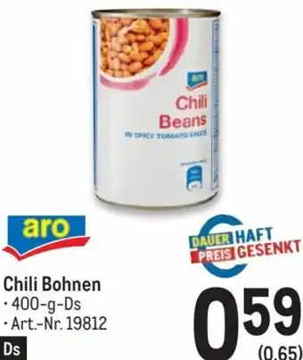 Metro Chili Bohnen 400 g Angebot