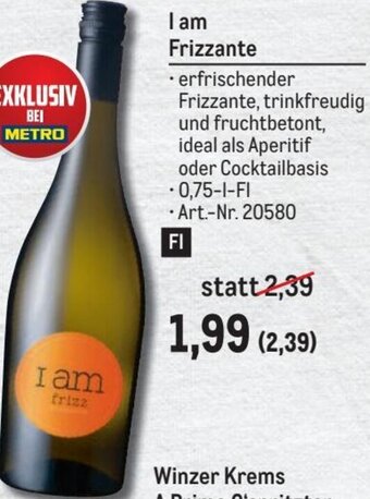 Metro I am Frizzante 0,75 l Angebot