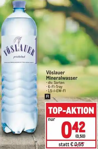 Metro Vöslauer Mineralwasser 1,5 l Angebot