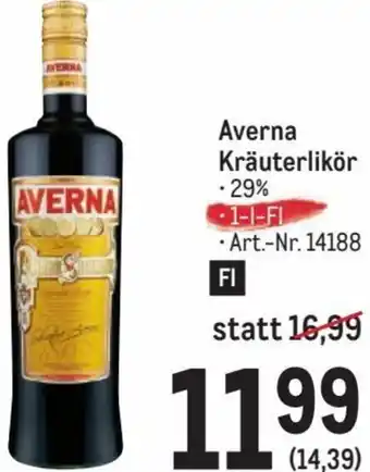 Metro Averna Kräuterlikör Angebot