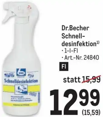 Metro Dr. Becher Schnelldesinfektion 1 l Angebot