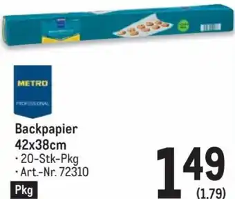 Metro Backpapier 42x38cm Angebot