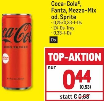 Metro Coca-Cola, Fanta, Mezzo-Mix Od. Sprite Angebot