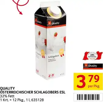 Transgourmet Quality Österreichischer Schlagobers ESL Angebot