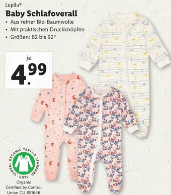 Lidl Lupilu Baby Schlafoverall Angebot