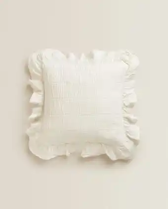 ZARA HOME Karrierter kissenbezug aus baumwolle und leinen Angebot