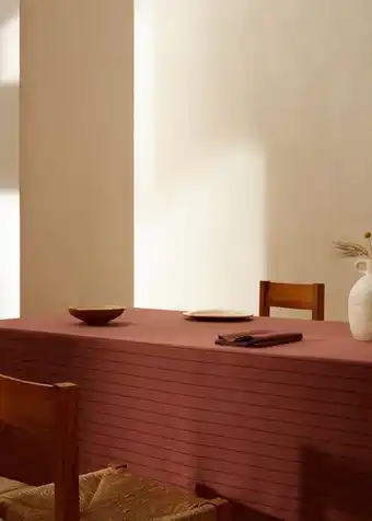 Mango Gestreifte tischdecke aus 100 % leinen 170 x 250 cm Angebot