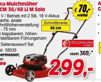 Zgonc Akku mulchmäher ge-cm 36/48 li m solo Angebot