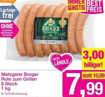 Sutterlüty Metzgerie Broger Rote Zum Grillen 8 Stück 1 kg Angebot