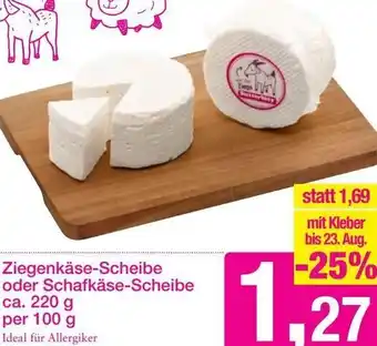 Sutterlüty Ziegenkäse-Scheiben oder Schafkäse-Scheibe 200 g Angebot