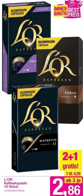 Sutterlüty L'Or Kaffeekapseln Angebot