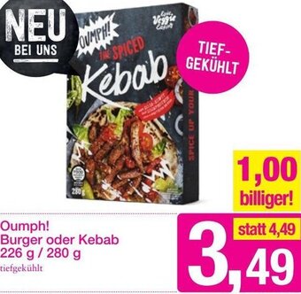 Sutterlüty Oumph! Burger oder Kebab 226 g/ 280 g Angebot