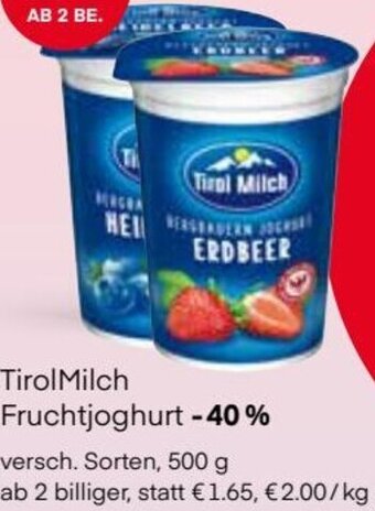 MPreis TirolMilch Fruchtjoghurt 500 g Angebot