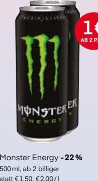 MPreis Monster Energy 500 ml Angebot