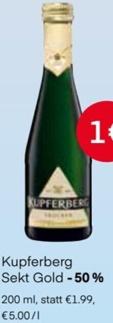 MPreis Kupferberg Sekt Gold 200 ml Angebot