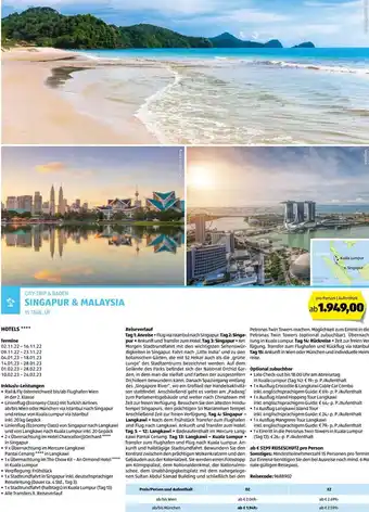 Hofer Reisen City-Trip & Baden Singapur & Malaysia Angebot