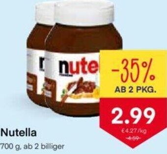 MPreis Nutella 700 g Angebot