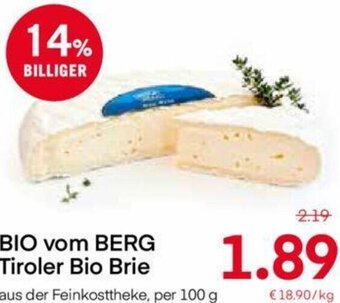 MPreis Bio vom Berg Tiroler Bio Brie 100 g Angebot