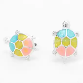 Claire's Pastel rainbow turtle stud earrings Angebot