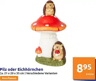 Action Pilz oder Eichhörnchen 21 x 20 x 33 cm Angebot