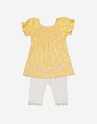 Takko Baby set aus kleid und leggings - spitzenbesatz Angebot