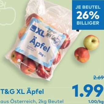 T&G T&G XL Äpfel 2kg Angebot