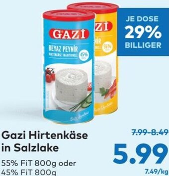 T&G Gazi Hirtenkäse In Salzlake 800 g Angebot