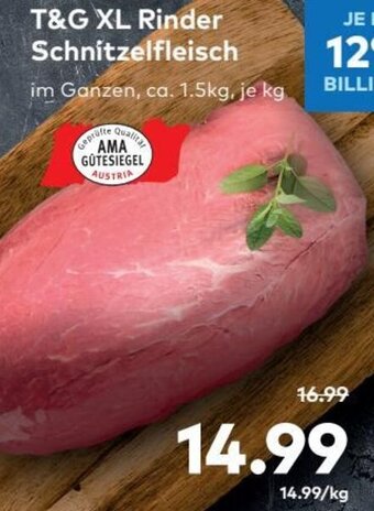 T&G T&G XL Rinder Schnitzelfleisch 1.5kg Angebot
