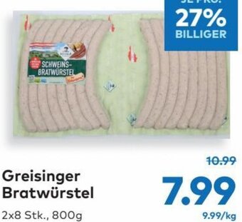 T&G Greisinger Bratwürstel 800 g Angebot