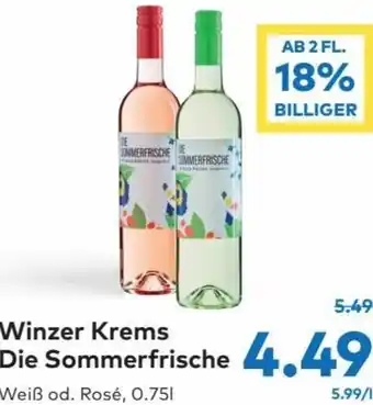 T&G Winzer Krems Die Sommerfrische 0.75l Angebot