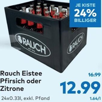 T&G Rauch Eistee Pfirsich oder Zitrone 24x0.33l Angebot