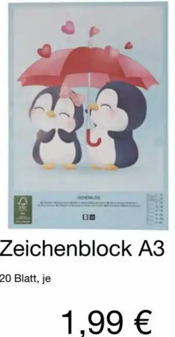 KiK Zeichenblock A3 Angebot