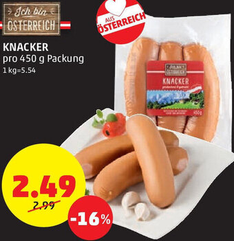 PENNY Knacker 450g Angebot