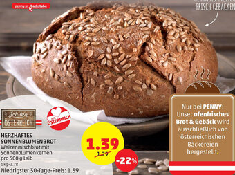 PENNY Herzhaftes Sonnenblumenbrot 500 g Angebot