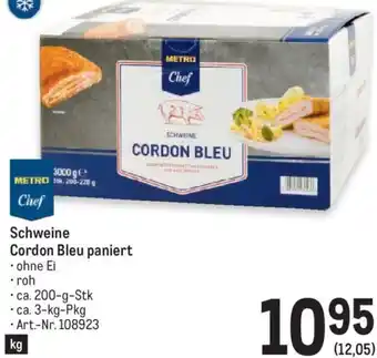 Metro Schweine Cordon Bleu Paniert 200 g Angebot