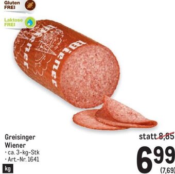 Metro Greisinger Wiener Angebot