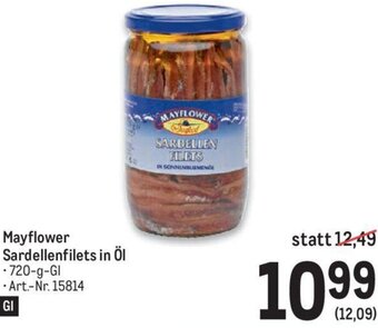 Metro Mayflower Sardellenfilets in Öl 720 g Angebot