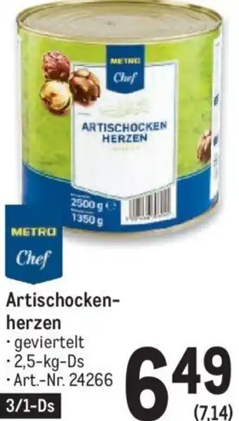Metro Artischocken-herzen 2,5 kg Angebot