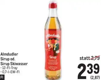 Metro Almdudler Sirup od. Sirup Skiwasser Angebot