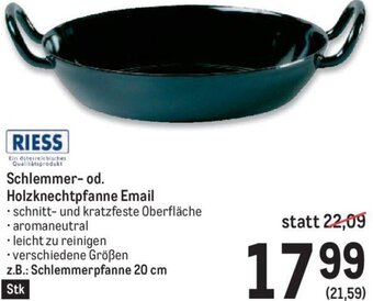 Metro Schlemmer-od. Holzknechtpfanne Email Angebot