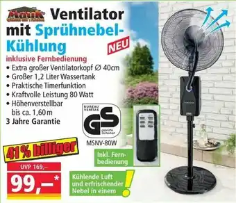 Norma Ventilator Mit Sprühnebelkühlung Angebot
