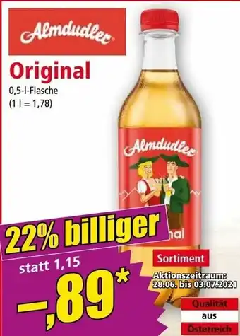 Norma Almdudler 0,5l Angebot